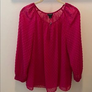 jcrew pink blouse